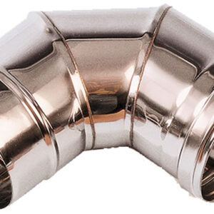 Rookgasafvoer bocht 90º RVS ⦰200 - Afbeelding 1