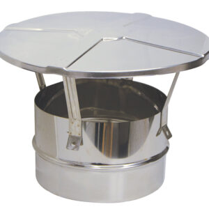 Rookgas afvoer regenkap RVS ⦰ 150mm