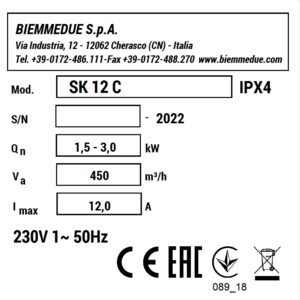Elektrische Heater SK 12-C - Afbeelding 2